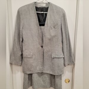 Evan Picone Black and White Two Piece Skirt Suit Size 14 & 16